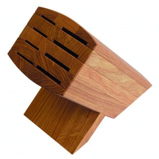 Wasabi Messerblock aus Eichenholz unbest&uuml;ckt 23,5/13,0/22,0 cm L/B/H