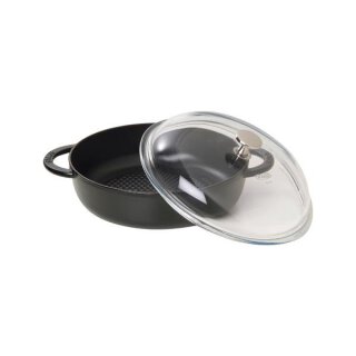 Staub Multifunktionsbr&auml;ter 24 cm 2,4 l Schwarz Glasdeckel