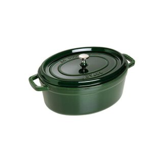 Staub Cocotte basilikumgr&uuml;n 33 cm oval 6,7 l