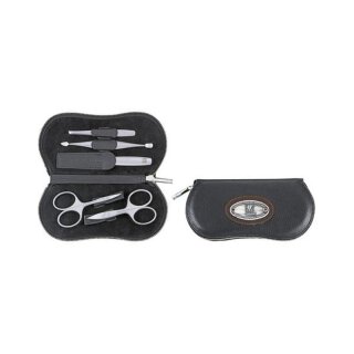 Zwilling Twinox Rei&szlig;verschlussetui 5-tlg Rindleder Schwarz