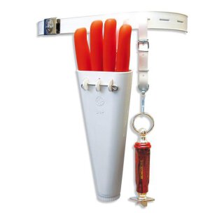 F. DICK Messerk&ouml;cher f&uuml;r 4 Messer  m. G&uuml;rtel und Stahlhalteriemen
