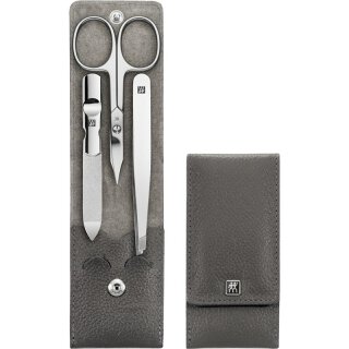 Zwilling Classic Inox Taschenetui 3-tlg Rindleder Anthrazit