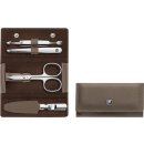 Zwilling Classic Inox Druckknopfetui 4-tlg Rindleder Fango