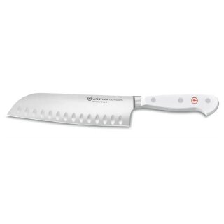 W&uuml;sthof Classic wei&szlig; Santoku 14 cm mit Kulle