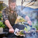 Grillsch&uuml;rze Leder in schwarz von Dick