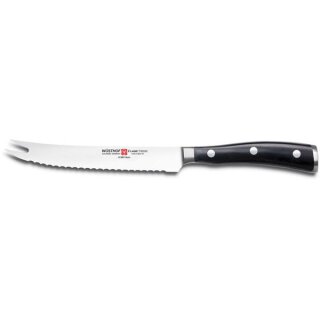 W&uuml;sthof Classic Ikon Schwarz Tomatenmesser 14 cm