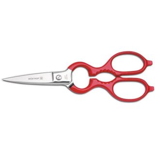 K&uuml;chenschere rot  rostfrei von Dreizack W&uuml;sthof Gourmet