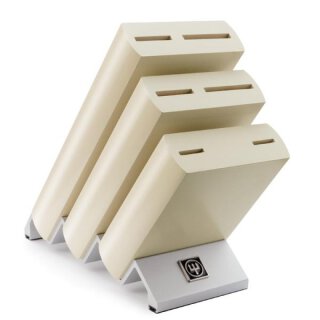 Dreizack W&uuml;sthof Messerblock wei&szlig; Aluminiumfu&szlig;