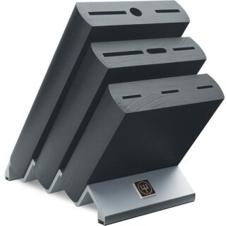 Messerblock Buche schwarz lackiert mit Aluminiumsockel f&uuml;r Culinar-Serie f&uuml;r 9 Teile ohne Best&uuml;ckung von Dreizack W&uuml;sthof