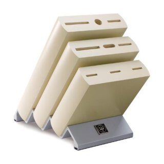 Dreizack W&uuml;sthof Messerblock wei&szlig; Aluminiumfu&szlig;