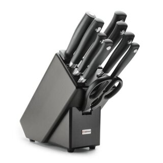 W&uuml;sthof Messerblock 9 tlg. Buche schwarz Grand Prix II