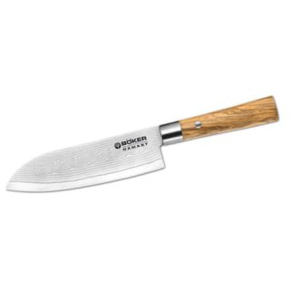 B&ouml;ker Damast Olive Santoku